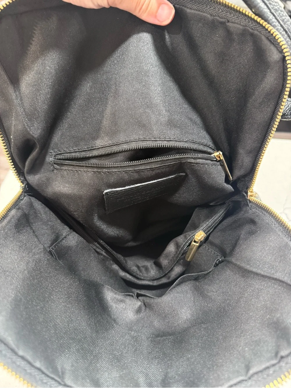 Borse In Pella Black Soft Italian Leather Convertible Luxury Backpack Bag
